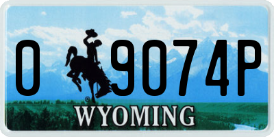 WY license plate 09074P