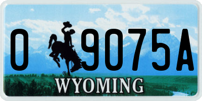 WY license plate 09075A