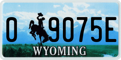 WY license plate 09075E