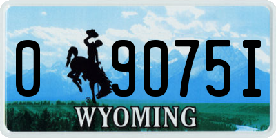 WY license plate 09075I