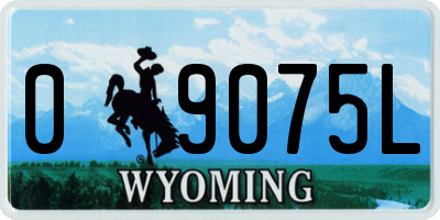WY license plate 09075L
