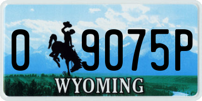 WY license plate 09075P