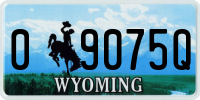 WY license plate 09075Q