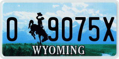 WY license plate 09075X