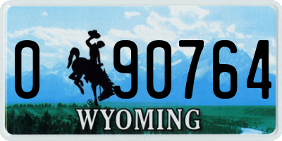 WY license plate 090764