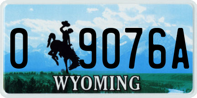 WY license plate 09076A