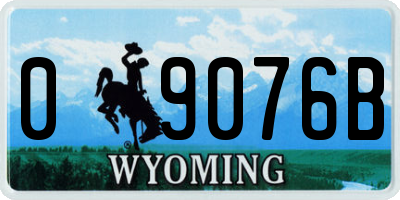 WY license plate 09076B
