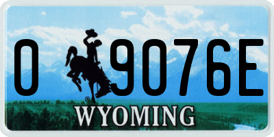 WY license plate 09076E