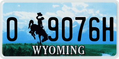 WY license plate 09076H