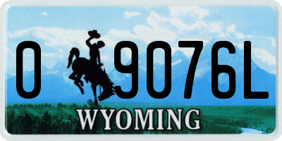 WY license plate 09076L