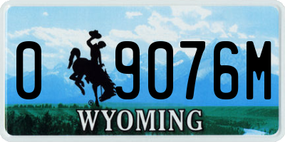 WY license plate 09076M