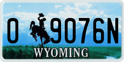 WY license plate 09076N