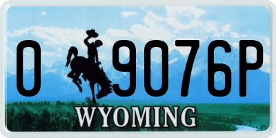 WY license plate 09076P