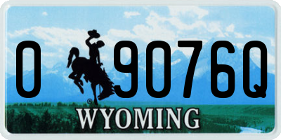 WY license plate 09076Q