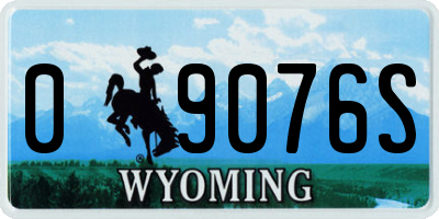 WY license plate 09076S
