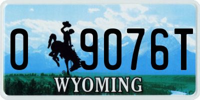 WY license plate 09076T