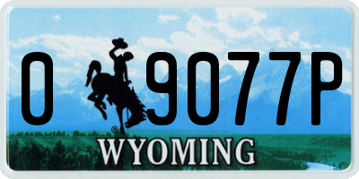 WY license plate 09077P