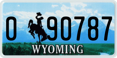WY license plate 090787