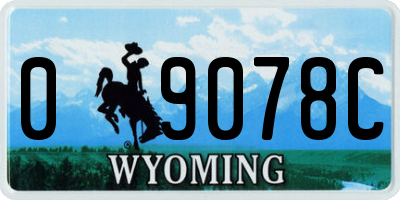 WY license plate 09078C