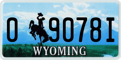 WY license plate 09078I