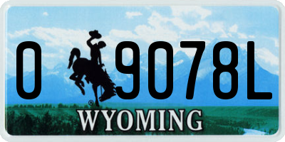 WY license plate 09078L