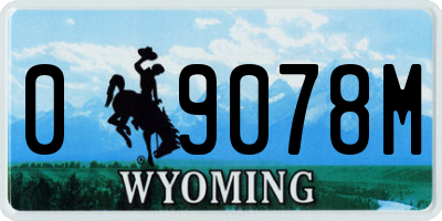WY license plate 09078M