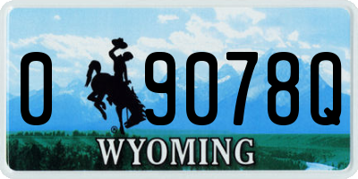 WY license plate 09078Q