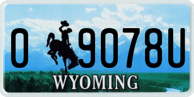 WY license plate 09078U