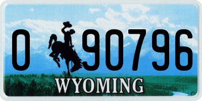 WY license plate 090796