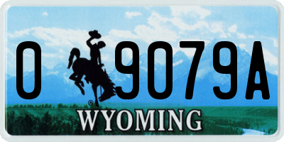 WY license plate 09079A