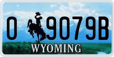 WY license plate 09079B