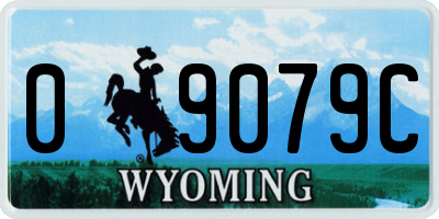 WY license plate 09079C