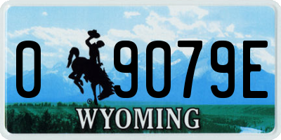 WY license plate 09079E