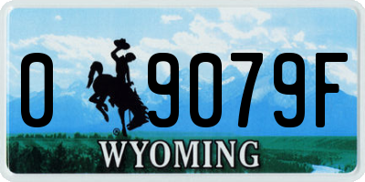 WY license plate 09079F