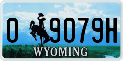 WY license plate 09079H