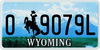 WY license plate 09079L