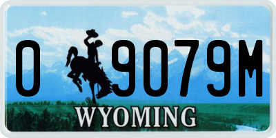 WY license plate 09079M