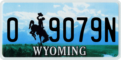 WY license plate 09079N