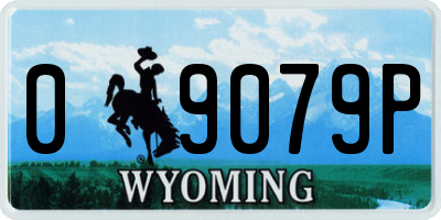 WY license plate 09079P