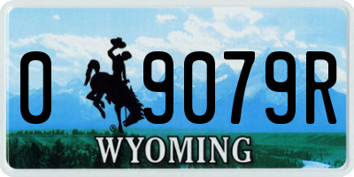 WY license plate 09079R