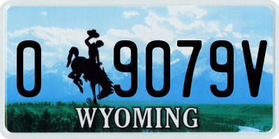 WY license plate 09079V