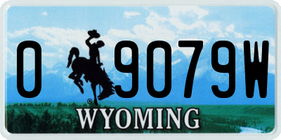 WY license plate 09079W