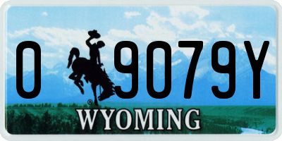 WY license plate 09079Y