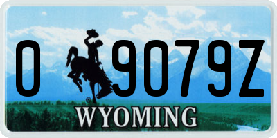 WY license plate 09079Z