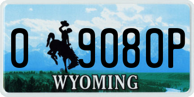 WY license plate 09080P