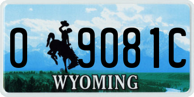 WY license plate 09081C