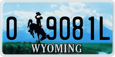 WY license plate 09081L