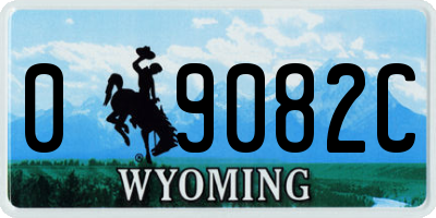 WY license plate 09082C