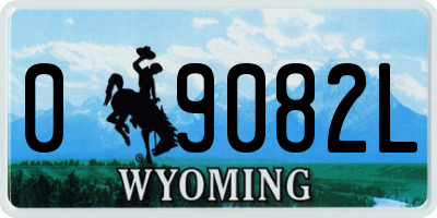 WY license plate 09082L