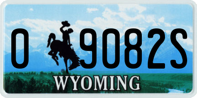 WY license plate 09082S